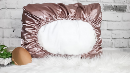 Reversible Satin Bonnet Pillowcase - Blush - RHE