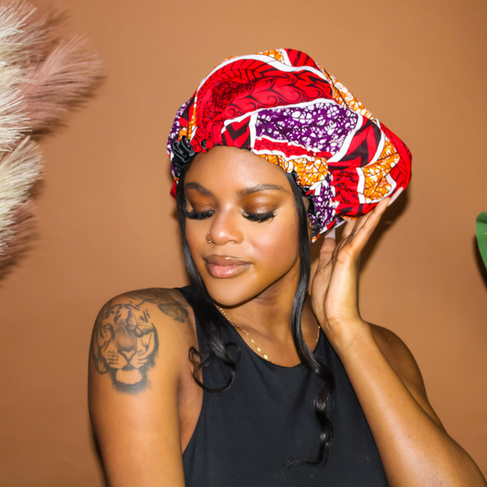 African Print Hair Bonnet | Zuri