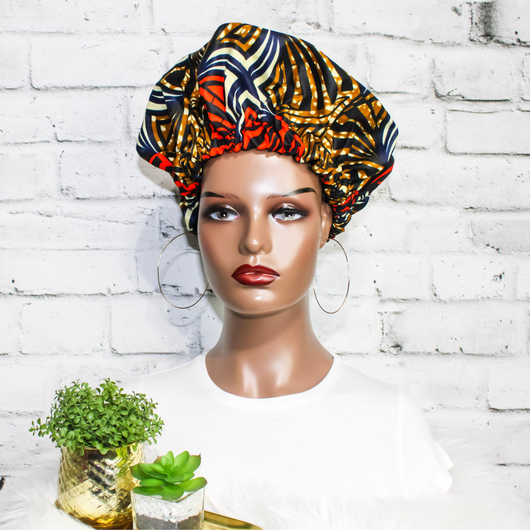 African Print Hair Bonnet Naomi