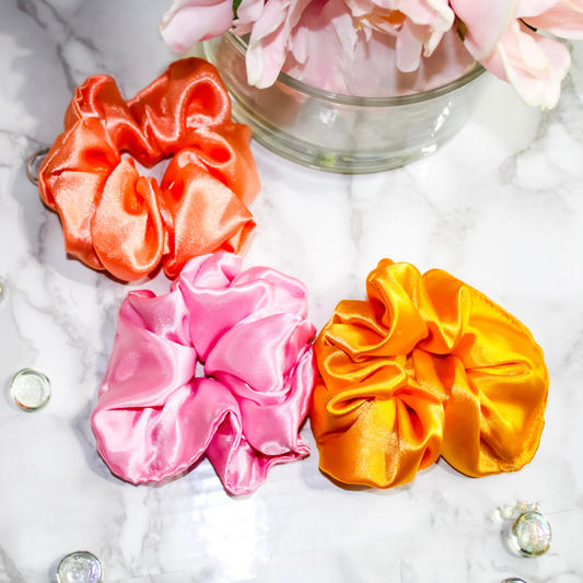 Luxurious Satin Scrunchies -Cora (3pcs)