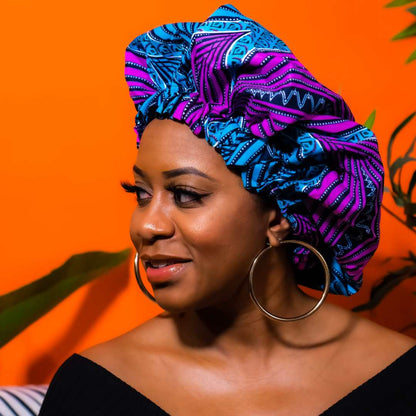 Malacka African Print Hair Bonnet