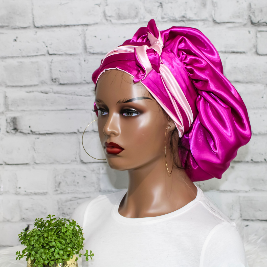 Premium Satin Bonnet - Chantelle | Satin Bonnets For Natural Hair