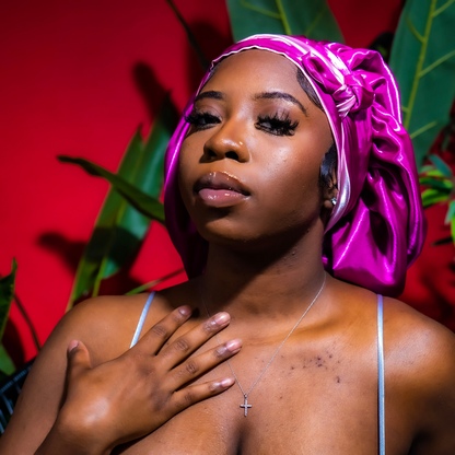 Premium Satin Bonnet - Chantelle | Satin Bonnets For Natural Hair
