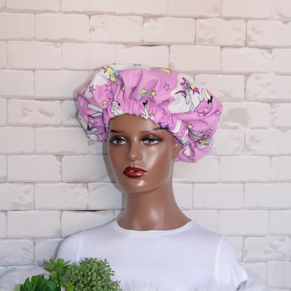 Purple Unicorn Children Satin Hair Bonnet - RHE