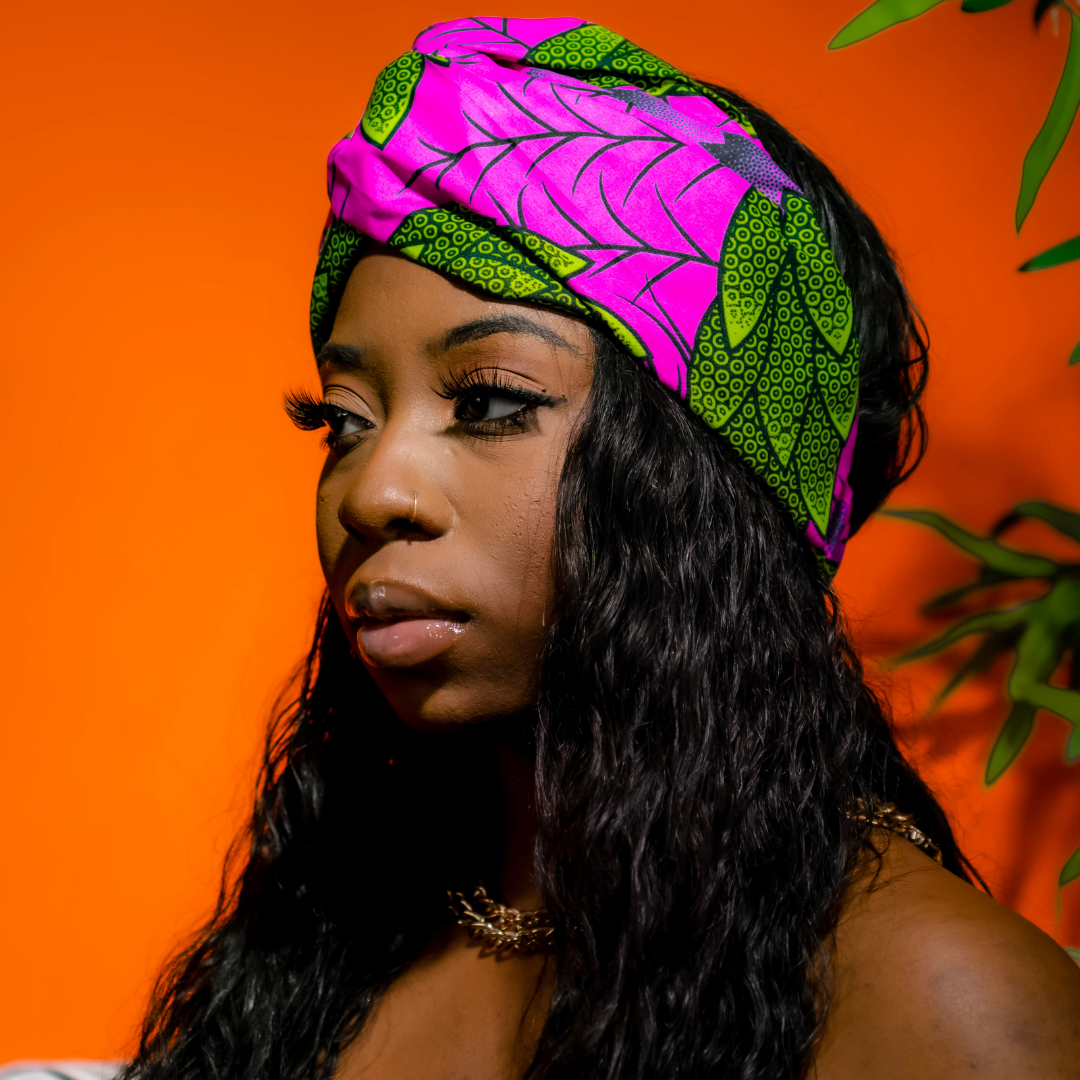 African Print Headband | Raven