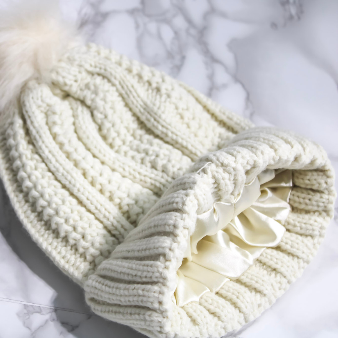 Satin Lined Hat | Beige