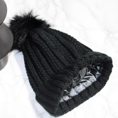 Satin Lined Hat | Black