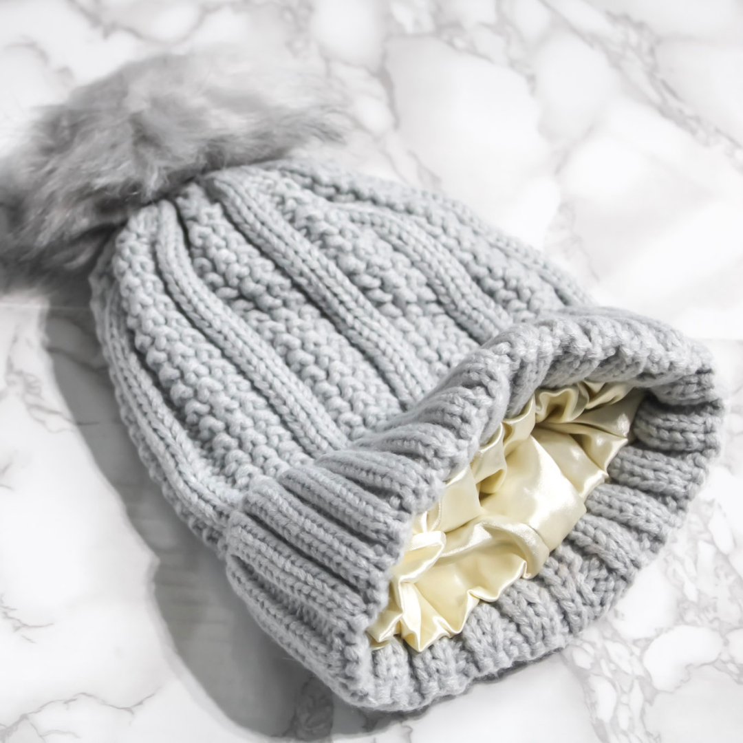 Satin Lined Hat | Light Grey