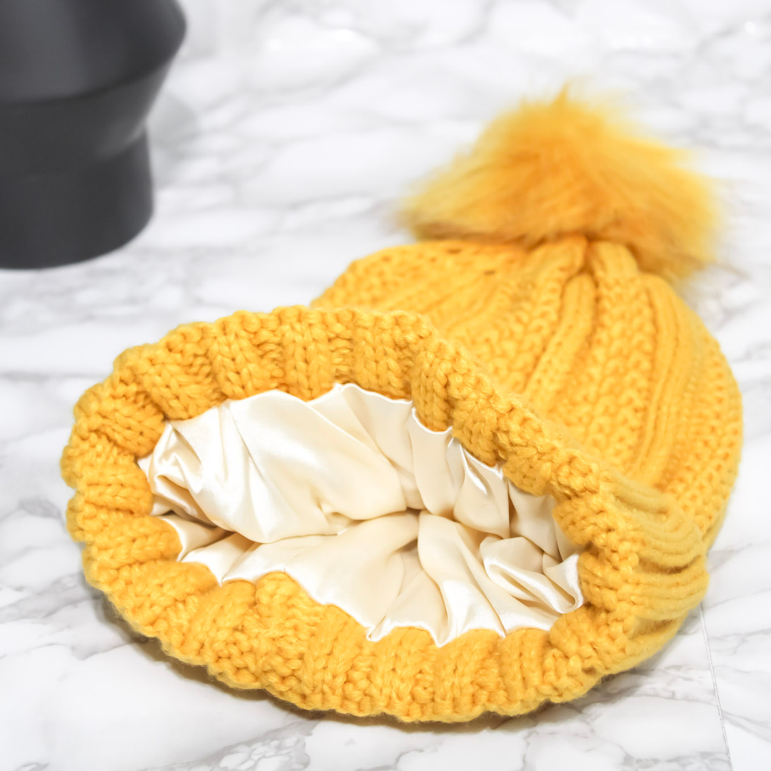 Satin Lined Hat | Mustard