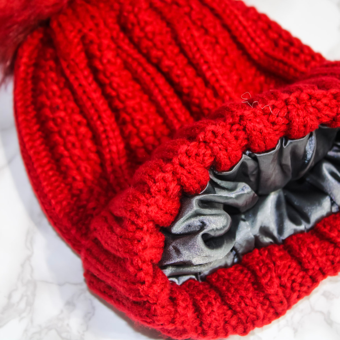 Satin Lined Hat | Red