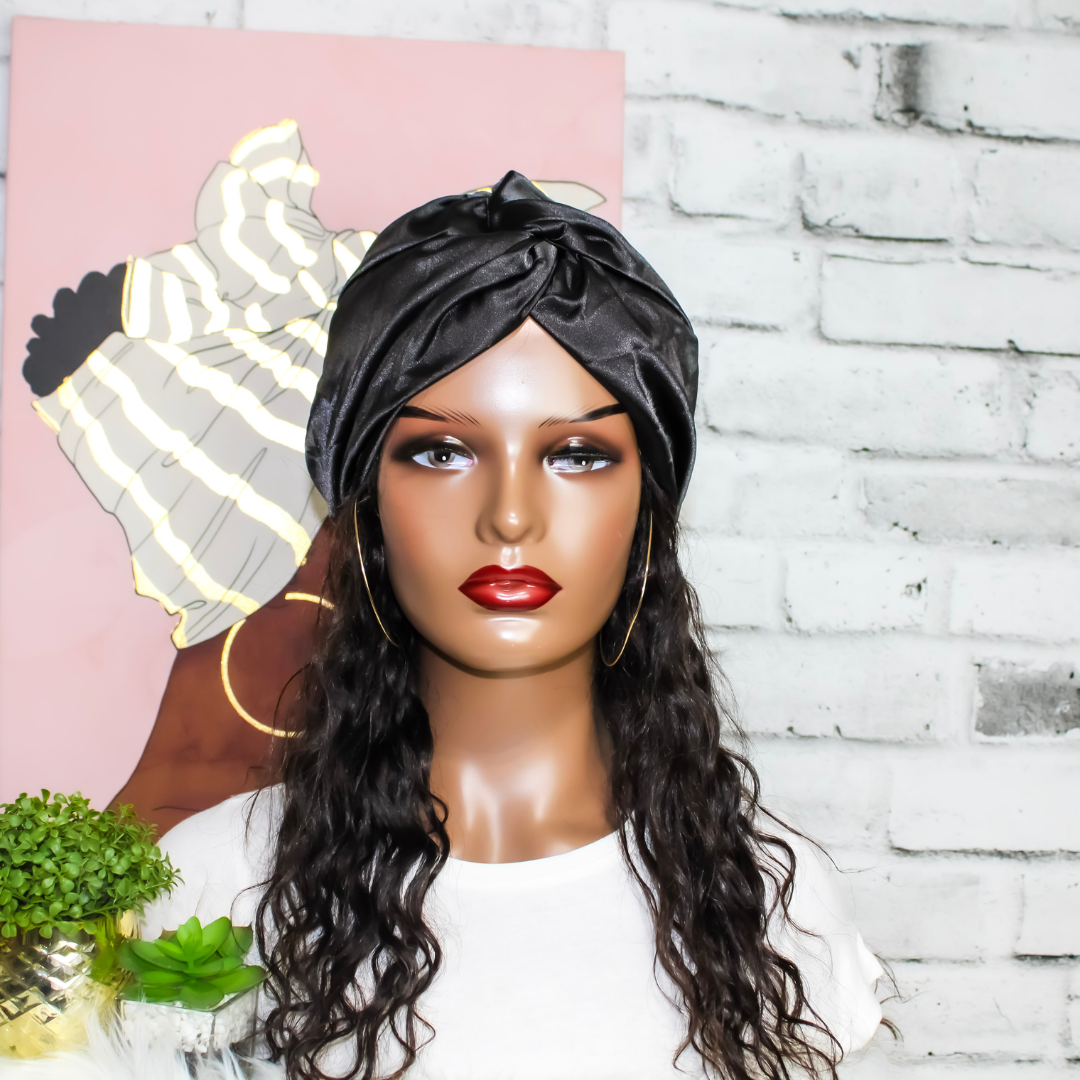 Satin Turban with Knot | Bianca