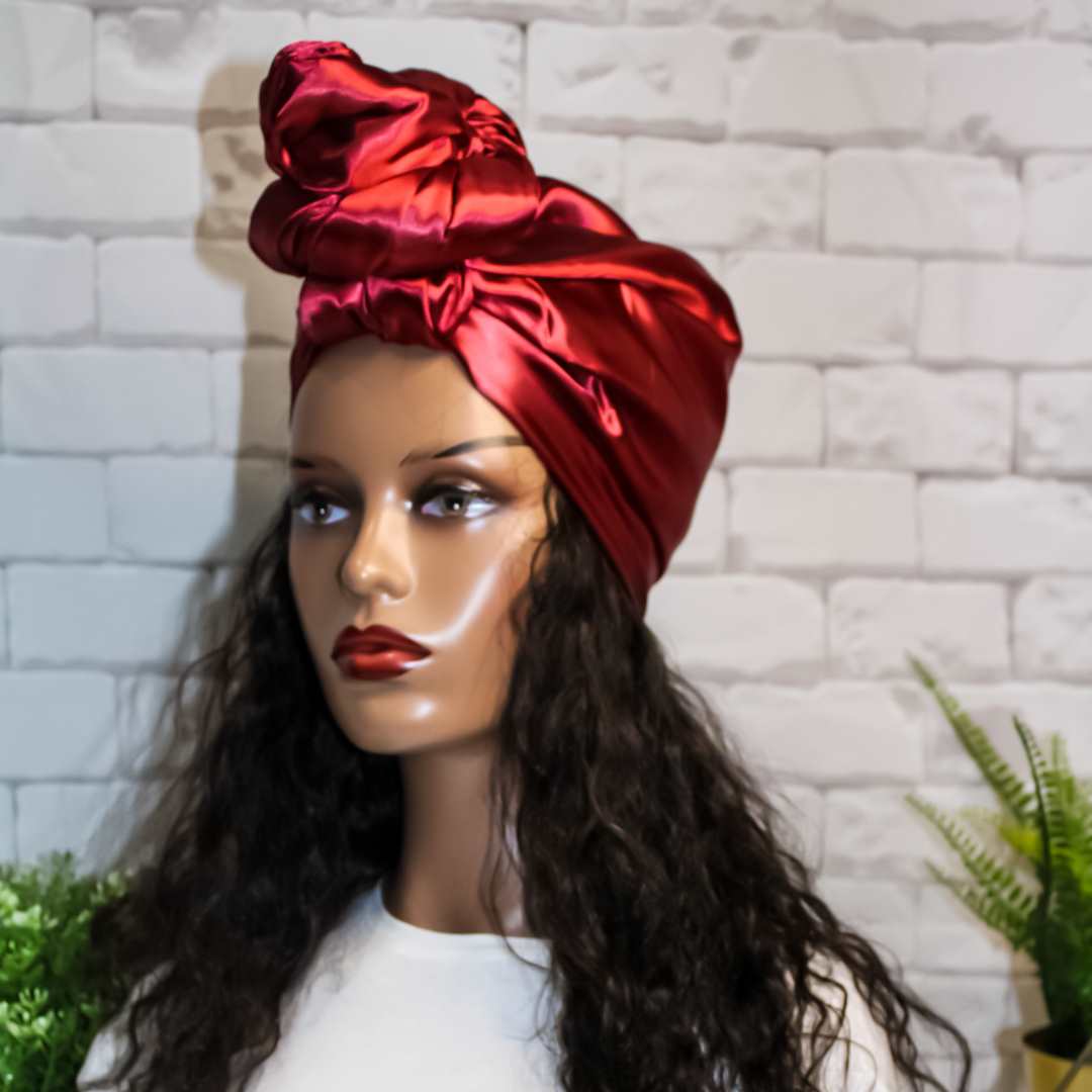 Burgundy online head wrap