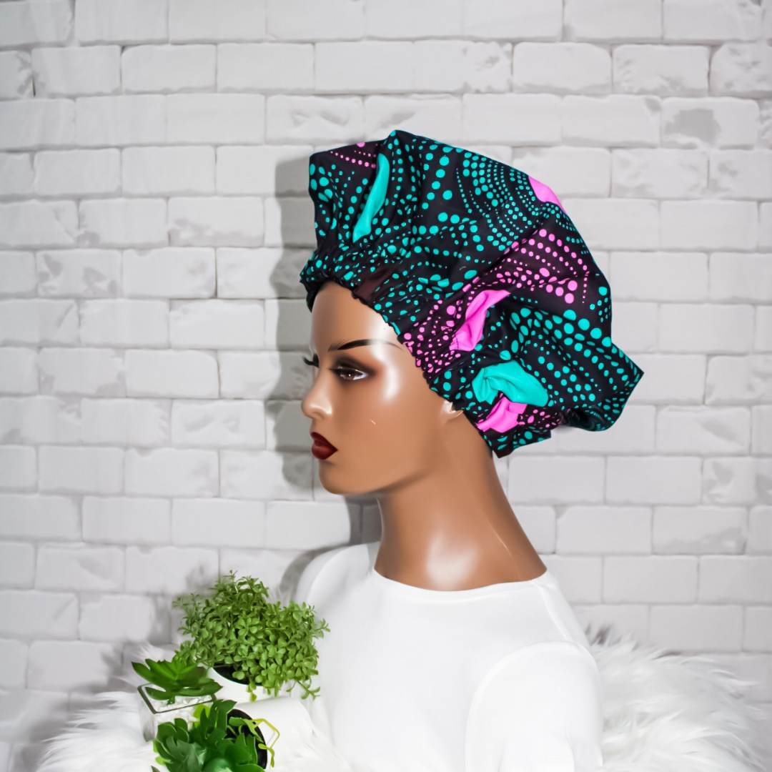 Nyah African Print Hair Bonnet - RHE