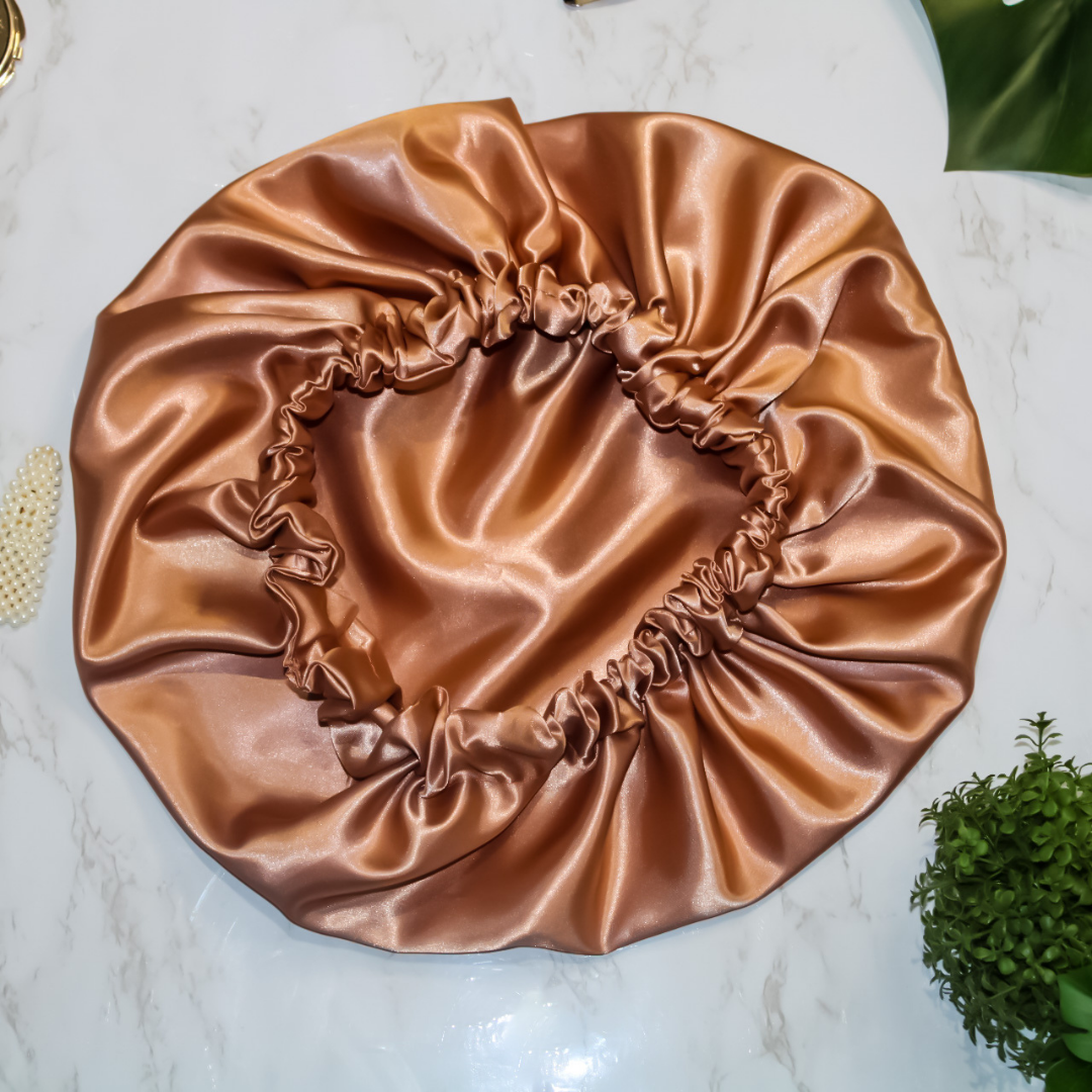 Peaches Double Layered Satin Hair Bonnet - RHE