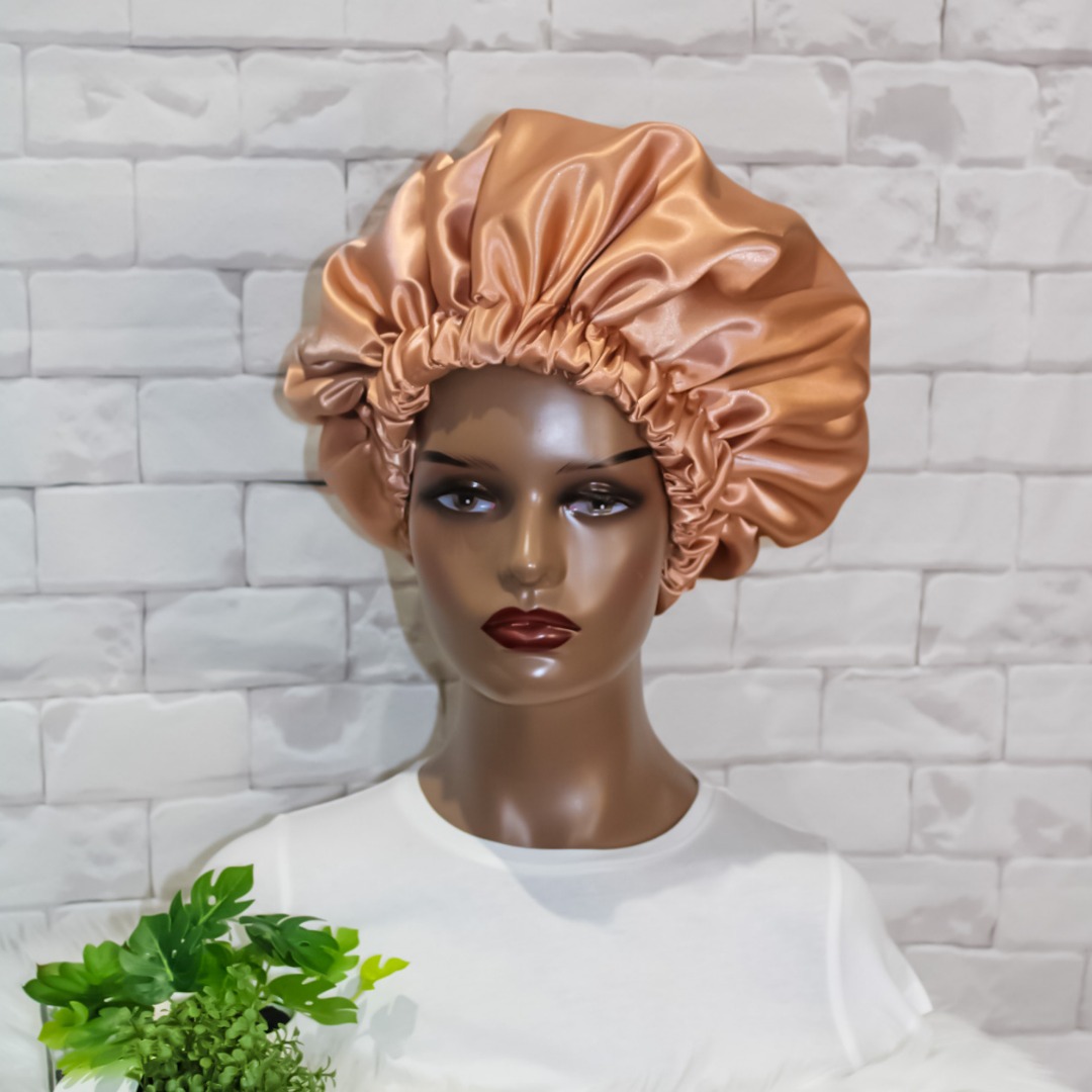 Peaches Double Layered Satin Hair Bonnet - RHE