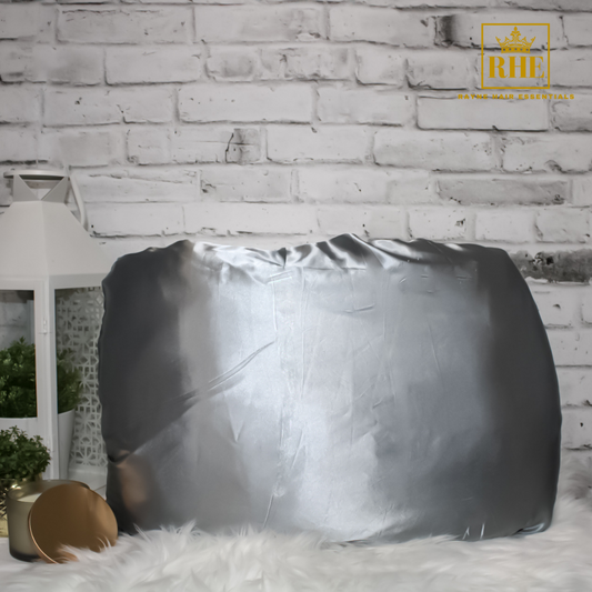 Reversible Satin Bonnet Pillowcase - Silver - RHE