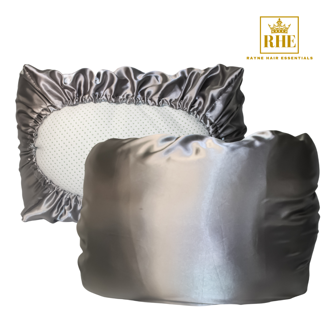 Reversible Satin Bonnet Pillowcase - Silver - RHE