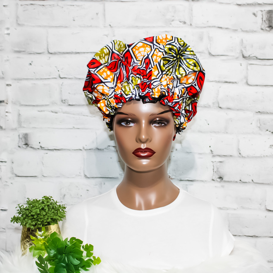 Riana African Print Hair Bonnet - RHE