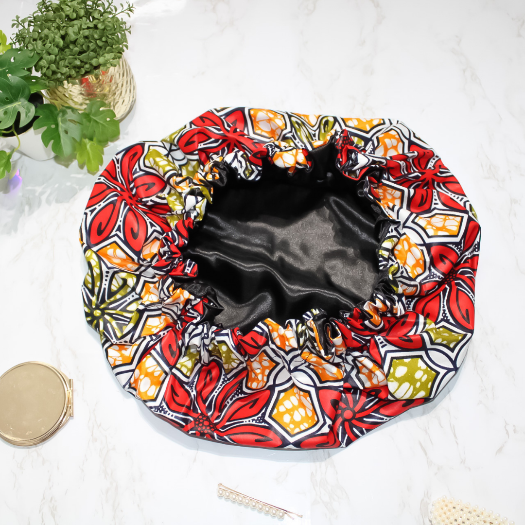 Riana African Print Hair Bonnet - RHE
