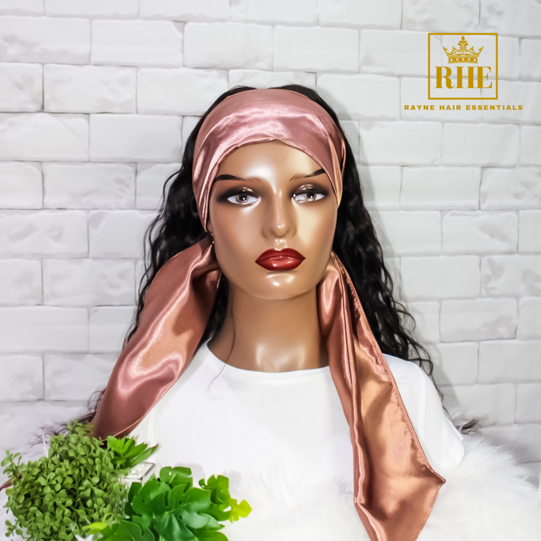 Satin Edge Scarf for Wigs - Rose Gold - RHE