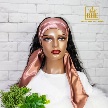 Satin Edge Scarf for Wigs - Rose Gold - RHE